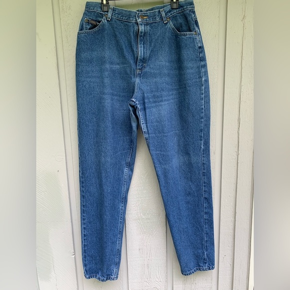 Riders 1305544 100% Cotton Rigid Medium Wash High Rise Straight Leg Jeans Sz 18L - Picture 1 of 13